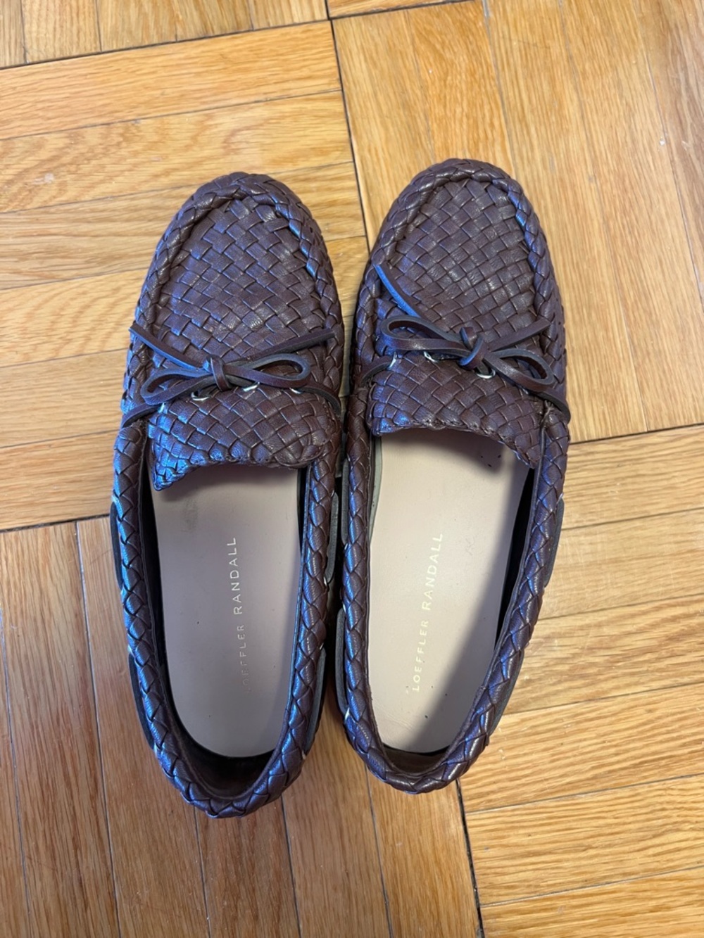 Loeffler Randall woven leather loafers size 8.5 - Picture 3 of 4